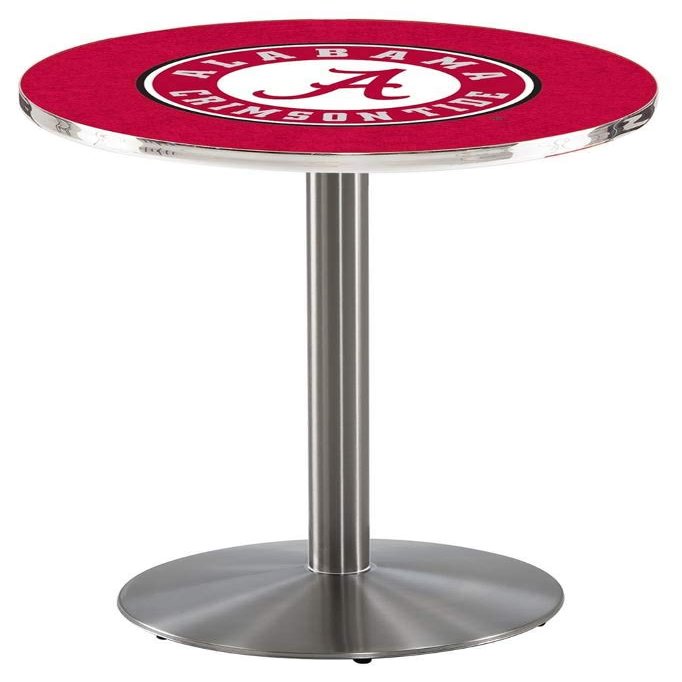 Holland Bar Stool Co. L214-42" Stainless Steel Alabama Pub Table with 36" Dia. top