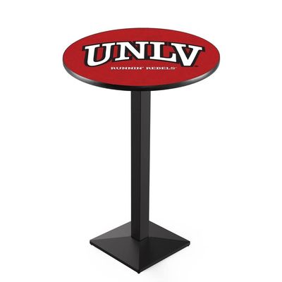 Holland Bar Stool Co. L217-42" Black Wrinkle UNLV Pub Table with 36" Dia. top