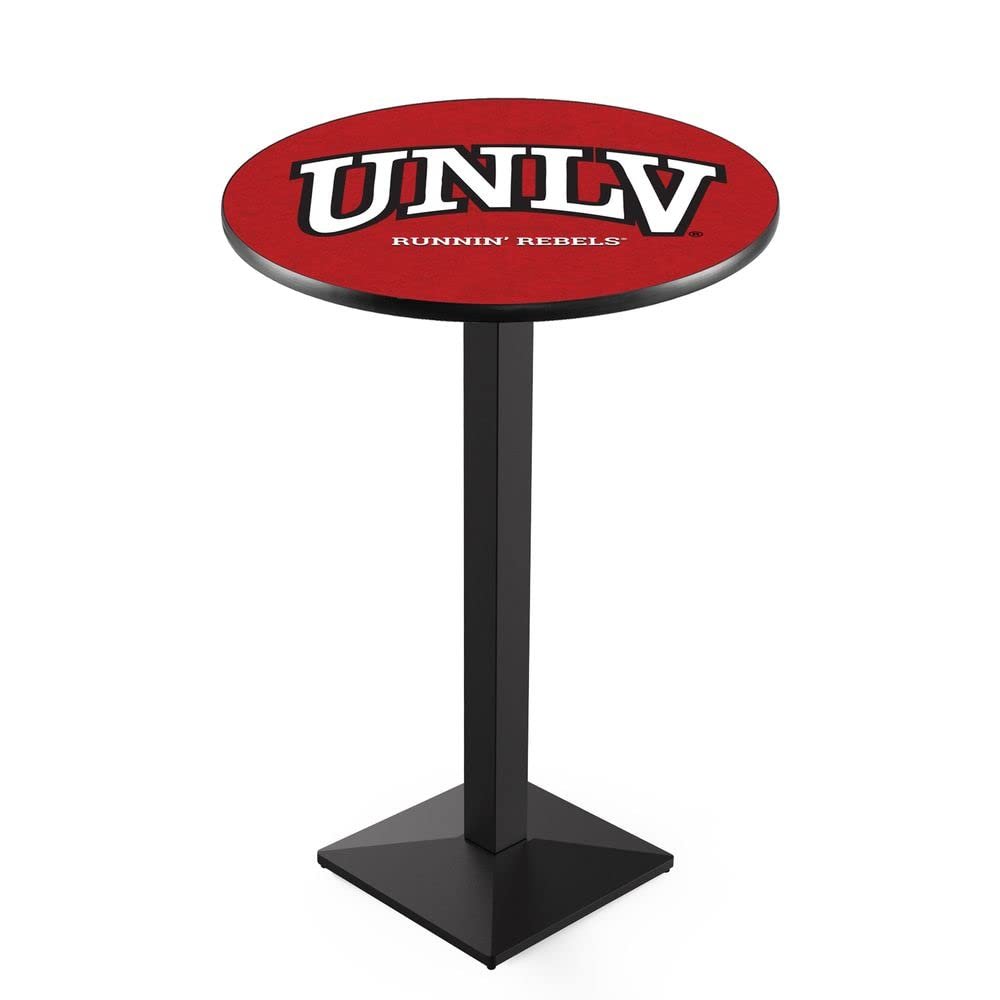 Holland Bar Stool Co. L217-42" Black Wrinkle UNLV Pub Table with 36" Dia. top