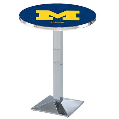 Holland Bar Stool Co. L217-42" Chrome Michigan Pub Table with 36" Dia. top