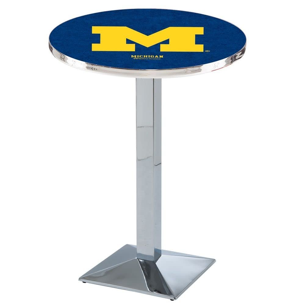Holland Bar Stool Co. L217-42" Chrome Michigan Pub Table with 36" Dia. top