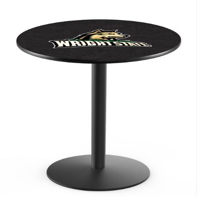 Holland Bar Stool Co. L214-36" Black Wrinkle Wright State Pub Table with 36" Dia. top