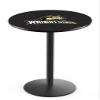 Holland Bar Stool Co. L214-36" Black Wrinkle Wright State Pub Table with 36" Dia. top view 1