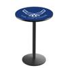 Holland Bar Stool Co. L214-36" Black Wrinkle U.S. Air Force Pub Table with 36" Dia. top view 1