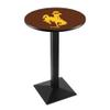 Holland Bar Stool Co. L217-36" Black Wrinkle Wyoming Pub Table with 36" Dia. top view 1