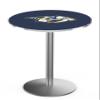 Holland Bar Stool Co. L214-36" Stainless Steel Nashville Predators Pub Table with 36" Dia. top view 1