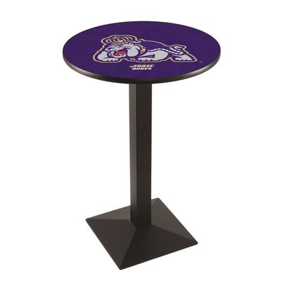Holland Bar Stool Co. L217-42" Black Wrinkle James Madison Pub Table with 36" Dia. top