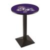Holland Bar Stool Co. L217-42" Black Wrinkle James Madison Pub Table with 36" Dia. top view 1