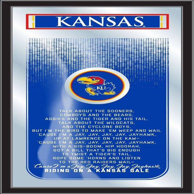 Holland Gameroom Kansas Fight Song Mirror