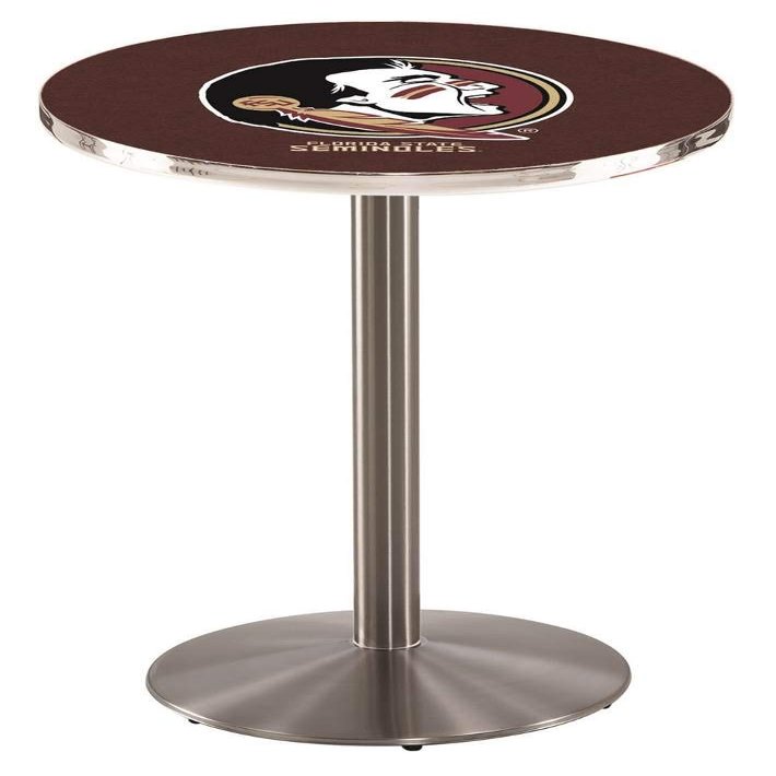 Holland Bar Stool Co. L214-42" Stainless Steel Florida State (Head) Pub Table with 36" Dia. top