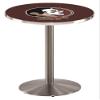 Holland Bar Stool Co. L214-42" Stainless Steel Florida State (Head) Pub Table with 36" Dia. top view 1