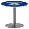 Holland Bar Stool Co. L214-42" Stainless Steel Xavier Pub Table with 36" Dia. top view 1