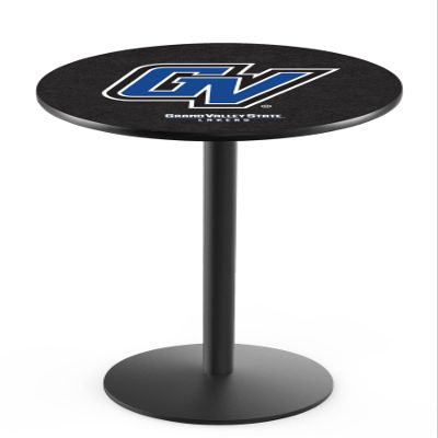 Holland Bar Stool Co. L214-36" Black Wrinkle Grand Valley State Pub Table with 36" Dia. top