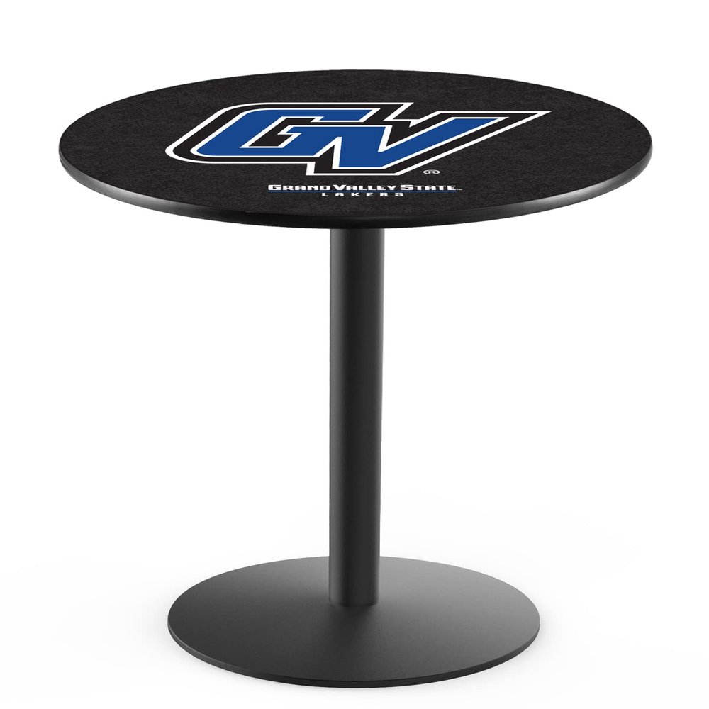 Holland Bar Stool Co. L214-36" Black Wrinkle Grand Valley State Pub Table with 36" Dia. top
