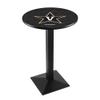 Holland Bar Stool Co. L217-36" Black Wrinkle Vanderbilt Pub Table with 36" Dia. top view 1