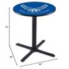 Holland Bar Stool Co. L211-36" Black Wrinkle U.S. Air Force Pub Table with 36" Dia. top view 2