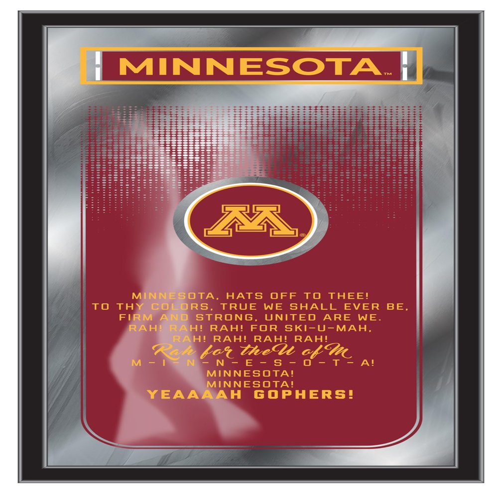 HBS Minnesota 26" x 15" Fight Song Mirror by Holland Bar Stool Company