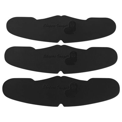Shapers Image 3 pcs Baseball Crown Shaper Inserts for Low Profile Fitted & Snapback Caps, Washable Reusable Sports Hat Liner Black