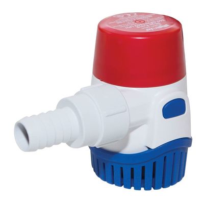 Rule Standard Bilge Pump 24DA - Not Automatic, Submersible, Marine Bilge Pump for Boats with Thermal Cut-Off, Check Valve, Low Amperage, 3/4" Threaded Ports, Ideal Boat Accessories - 360, 12V