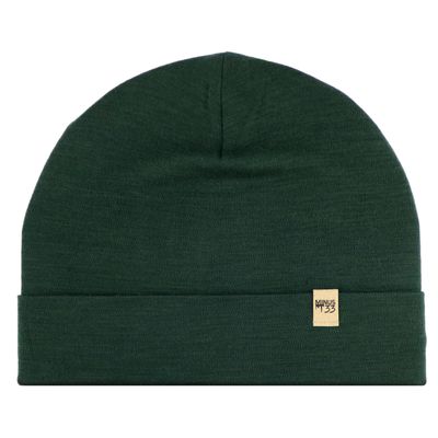 100% Merino Wool Cuff Beanie - Mens & Womens Warm Winter Hat - Watch Cap - Toque - Novelty Beanie - One Size Fits Most - Forest Green