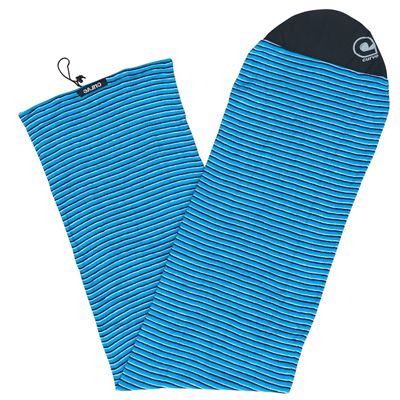 Stretch Surfboard/Longboard Sock Cover - Round Nose Size 6'10 to 9'6 [CHOOSE COLOR] (Blue Horizon Stripe, 7'3 Round)