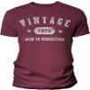 1976 Birthday Shirt for Men - Vintage Stars 1976 Aged to Perfection - 50th Birthday Gift - F/Maroon-4X view 1