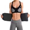Bracoo Waist Trimmer Wrap,Sweat Sauna Slim Belly Belt for Men & Women-Abdominal Waist Trainer,Increased Core Stability, SE22 Black view 2