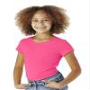 Cutie Patootie - Girls - Solid Round-Neck Tee - 7 - Hot Pink view 1