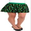 Amscan St. Patrick's Day 1 Pc. Skater Skirt, Adult Standard, Green and Black view 1