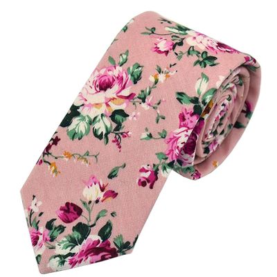 Geek-M Men's Tie Floral Fashion Neck Ties Causal Formal Occasion Wedding Business (Pink)