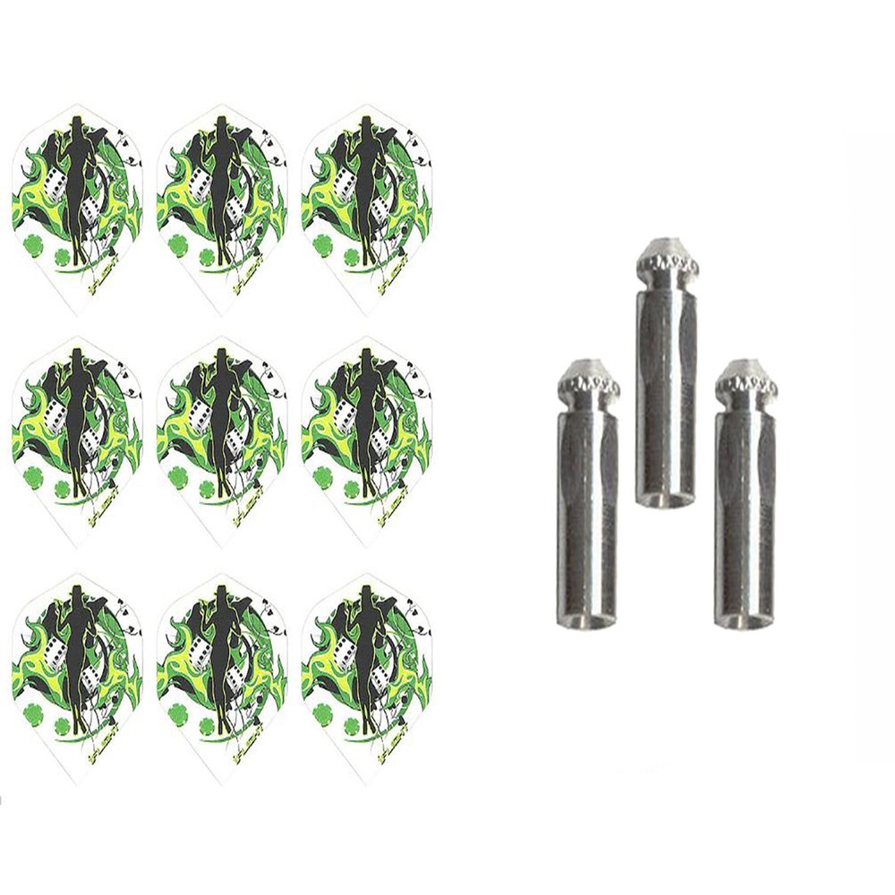 iFlight 3 Sets of Ruthless Standard Dart Flights Plus 1 Set of 3 Aluminum Dart Flight Protectors (High Life)