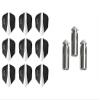 3 Sets of Harrows Retina Standard Dart Flights Plus 1 Set of 3 Aluminum Dart Flight Protectors (Clear)