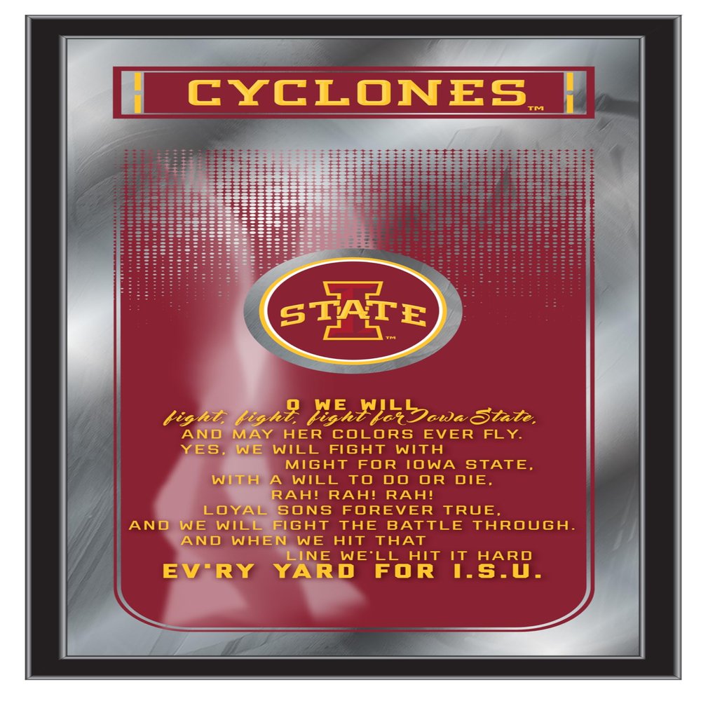 Iowa State 26" x 15" Fight Song Mirror by Holland Bar Stool Company