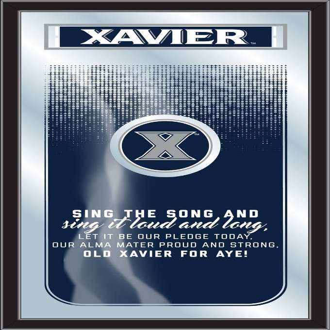 HBS Xavier 26" x 15" Fight Song Mirror by Holland Bar Stool Company