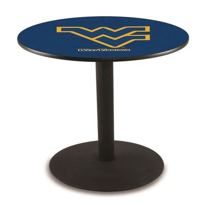 Holland Bar Stool Co. L214-42" Black Wrinkle West Virginia Pub Table with 36" Dia. top