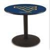 Holland Bar Stool Co. L214-42" Black Wrinkle West Virginia Pub Table with 36" Dia. top view 1