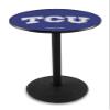 Holland Bar Stool Co. L214-42" Black Wrinkle TCU Pub Table with 36" Dia. top view 1