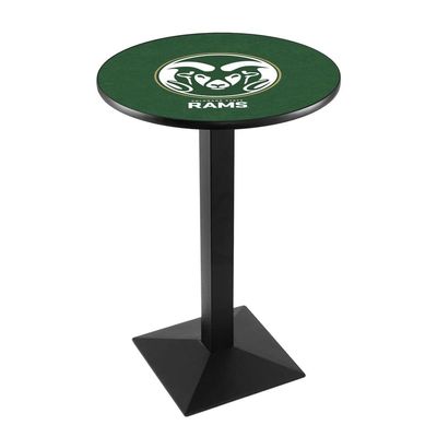 Holland Bar Stool Co. L217-42" Black Wrinkle Colorado State Pub Table with 36" Dia. top