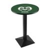 Holland Bar Stool Co. L217-42" Black Wrinkle Colorado State Pub Table with 36" Dia. top view 1