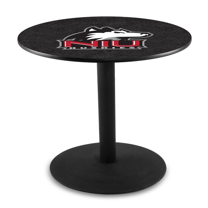 Holland Bar Stool Co. L214-42" Black Wrinkle Northern Illinois Pub Table with 36" Dia. top