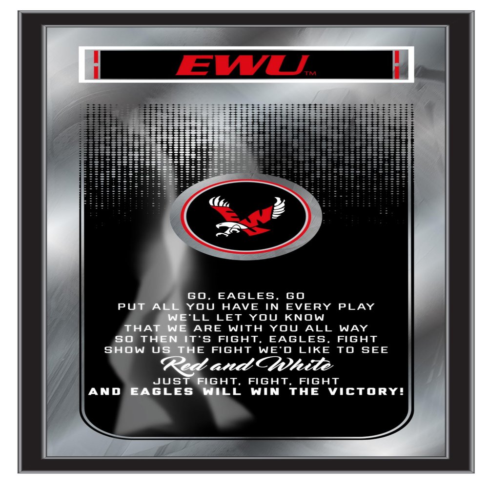 Eastern Washington 26" x 15" Fight Song Mirror by Holland Bar Stool Company
