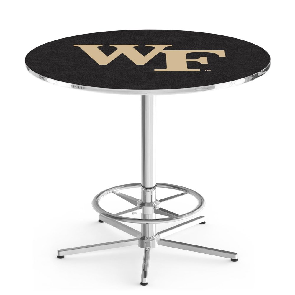 Holland Bar Stool Co. L216-42" Chrome Wake Forest Pub Table with 36" Dia. top