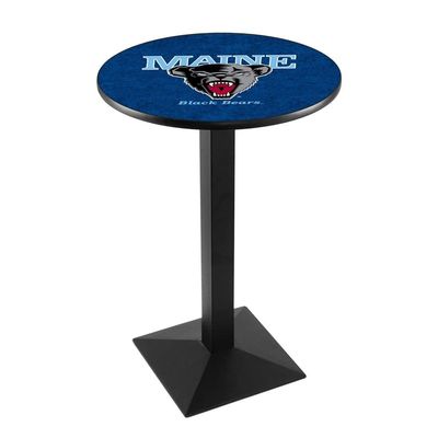 Holland Bar Stool Co. L217-36" Black Wrinkle Maine Pub Table with 36" Dia. top