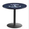 Holland Bar Stool Co. L214-36" Black Wrinkle US Naval Academy (Navy) Pub Table with 36" Dia. top view 1