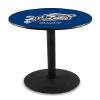 Holland Bar Stool Co. L214-36" Black Wrinkle US Naval Academy (Navy) Pub Table with 36" Dia. top view 4