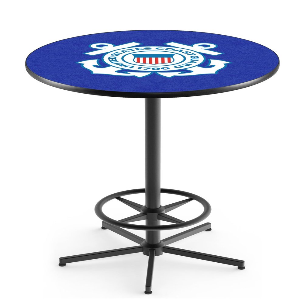 Holland Bar Stool Co. L216-42" Black U.S. Coast Guard Pub Table