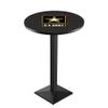 Holland Bar Stool Co. L217-42" Black Wrinkle U.S. Army Pub Table with 36" Dia. top view 1