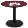Holland Bar Stool Co. L214-42" Black Wrinkle Montana Pub Table with 36" Dia. top view 1
