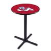 Holland Bar Stool Co. L211-36" Black Wrinkle Fresno State Pub Table with 36" Dia. top view 1