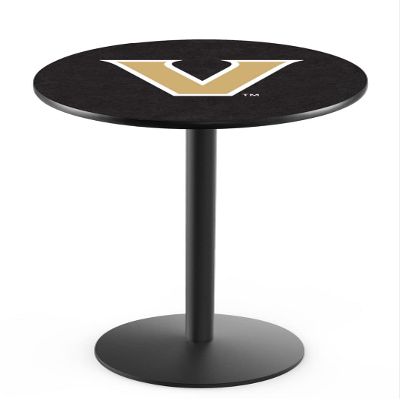 Holland Bar Stool Co. L214-42" Black Wrinkle Vanderbilt Pub Table with 36" Dia. top